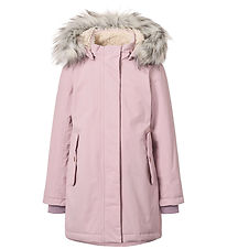 Molo Winter Coat - Peace - Blue Pink w. Faux Fur