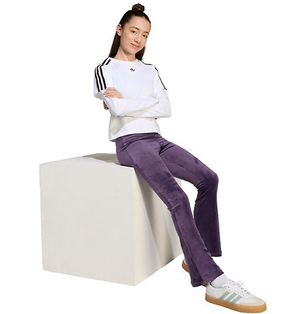 adidas Originals Velourbyxor - Aurora Plum/Vit