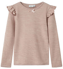 Name It Blouse - Wool/Viscose - NmfWyla - Shadow Gray