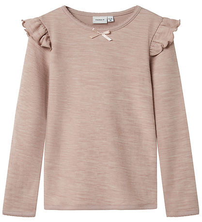 Name It Blouse - Wool/Viscose - NmfWyla - Shadow Gray