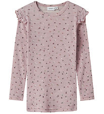 Name It Blouse - Wool - Rib - NmfWomi - Shadow Gray/Dutch