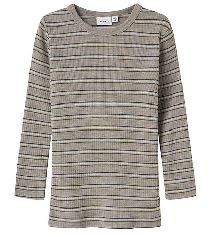 Name It Blouse - Wool - Rib - NmmWomi - Satellite/Stripes