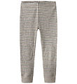 Name It Leggings - Wool/Modal - Rib - NmmWomi - Satellite/Stripe