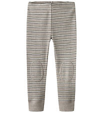 Name It Leggings - Wool/Modal - Rib - NmmWomi - Satellite/Stripe