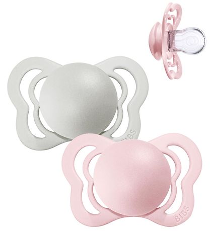 BIBS Supreme+ Pacifiers - 2-Pack - Size 1 - Symmetrical - Haze/B