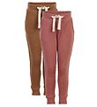 Minymo Sweatpants - 2-Pack - Canyon Rose/Brown