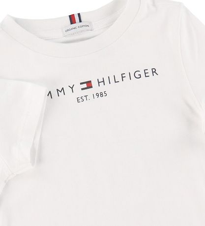 Tommy Hilfiger Stuttermabolur - Essential - Organic - Hvítur