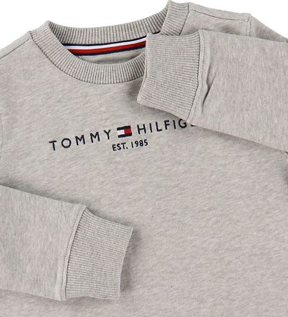 Tommy Hilfiger Sweatshirt - Essential - Organic - Grey Melange