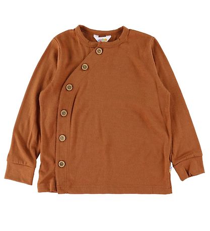 Joha Cardigan w. Buttons - Wool - Brown
