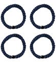 Kknekki Hårsnoddar - 4-pack - Marinblå