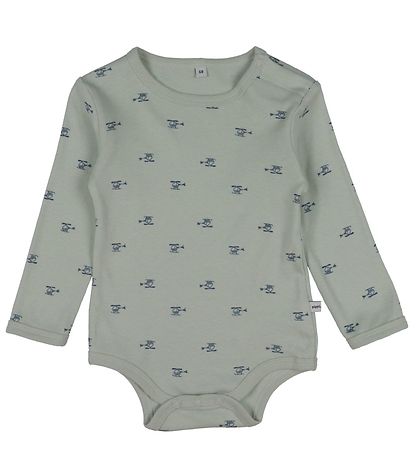 Pippi Baby Bodys L/æ - 4er-Pack - Blue Mirage