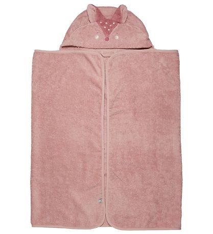 Pippi Baby towel - 70x120 cm - Misty Rose w. Fox