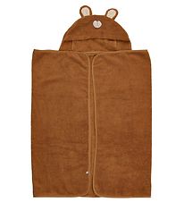 Pippi Babyhåndklæde - 70x120 - Almond m. Bjørn