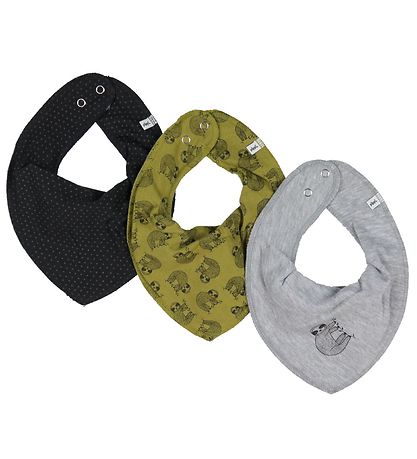 Pippi Baby Teething Bib - 3-Pack - Green Moss