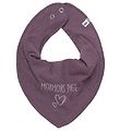 Pippi Teething Bib - Pointy - Plum w. Grandma's Girl