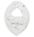Pippi Teething Bib - Pointy - Marshmallow w. Our Little Mouse