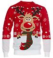 Jule-Sweaters Blússa - Rudolfs - Rautt