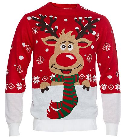Jule-Sweater Bluses Pullover - Rudolfs - Rot