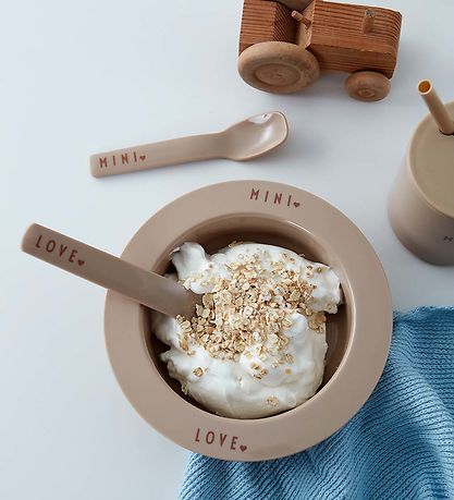 Design Letters Spoons - 4-Pack - Mini Favorite - Blue/Beige