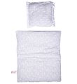 MaMaMeMo Puppenbettwäsche - 50 cm - Weiß m. Spitze