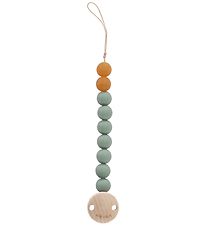 Hevea Pacifier Clip - Natural Rubber - Moss Green