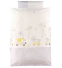 Nørgaard Madsens Bedding - Baby - White w. Grey-yellow Animals