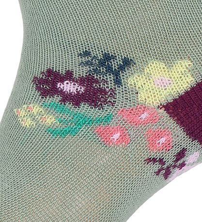 Melton Socks - Petit Flowers - Green