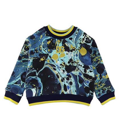 Dolce & Gabbana Sweatshirt - Prächtig - Blauer Marmor