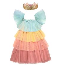 Meri Meri Costume - Tulle Dress/Krone - Rainbow