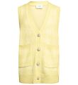 Grunt Waistcoat - Knitted - Mia - Yellow w. Checs