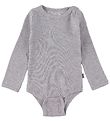 Mads Nørgaard Bodysuit l/s - Rib - Grey Melange