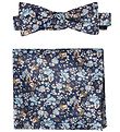 Grunt Vlinderdas m. Zakdoek - Onze Flower - Navy Flower