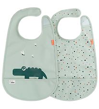 Done By Deer Bib - 2-Pack - Croco - Green