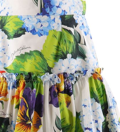 Dolce & Gabbana Rok - Renaissance - Wit/Multicolour m. Blo