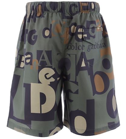 Dolce & Gabbana Swim Shorts - Reborn To Live - Army Green w. Pri