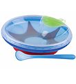 Nuby Varmeskål w. Spoon - Blue