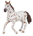 Papo Brúnt Appaloosa hestur - L: 13 cm