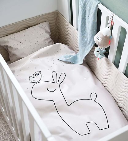 Done By Deer Bed Bumper - Quilted - Waves - Sand