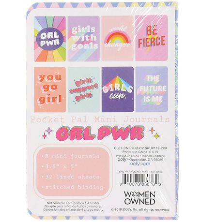 Ooly Notebooks - 8-Pack - Girl Power - Multicolour