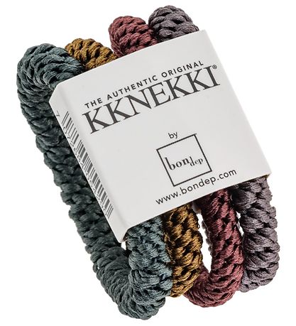Kknekki Elastische Haarband - 4-pack - Groen/Goud/Rood/Paars
