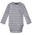 Sofie Schnoor Bodysuit L/æ - Striped - Stone Blue