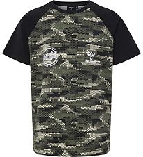 Hummel T-shirt - hmlFSK Flight - Green/Black