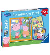 Ravensburger Púsluspil - 3x49 Kubbar - Gurra grís - Fjölskylda