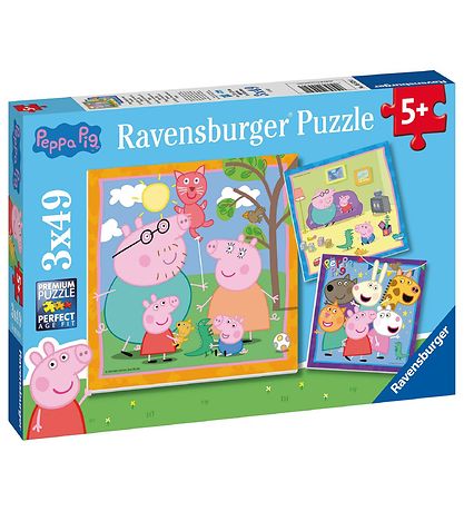Ravensburger Púsluspil - 3x49 Kubbar - Gurra grís - Fjölskylda