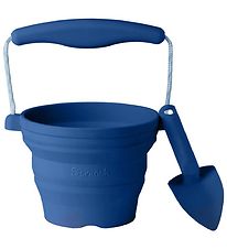 Scrunch hopfällbar Hink m. Spade - Spade - 11x9 cm - Midnight Bl