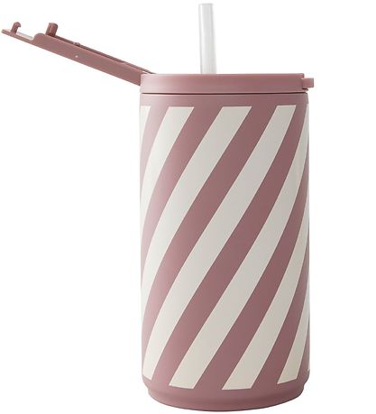 Design Letters Thermo Beker m. Rietje - 350ml - Stripe