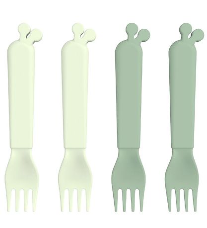 Done by Deer Cutlery - Fork - 4-Pack - Green