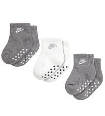 Nike Strumpor - Core Futura Gripper - 3-Pack - Grå/Vit