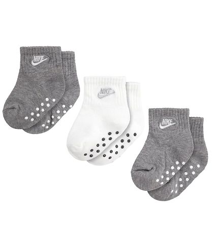 Nike Socken - Core Futura Gripper - 3er-Pack - Grau/Weiß