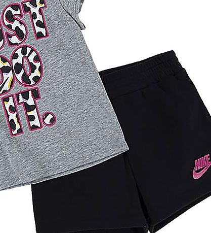 Nike Shortsset - T-shirt/Shorts - On The Spot - Svart/Grå